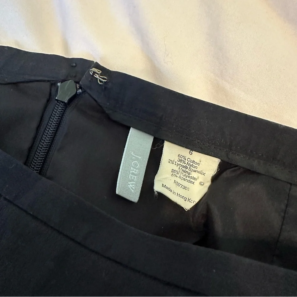 J. Crew Black Pencil Midi Skirt Women’s Size 6 Classic Carrer Office